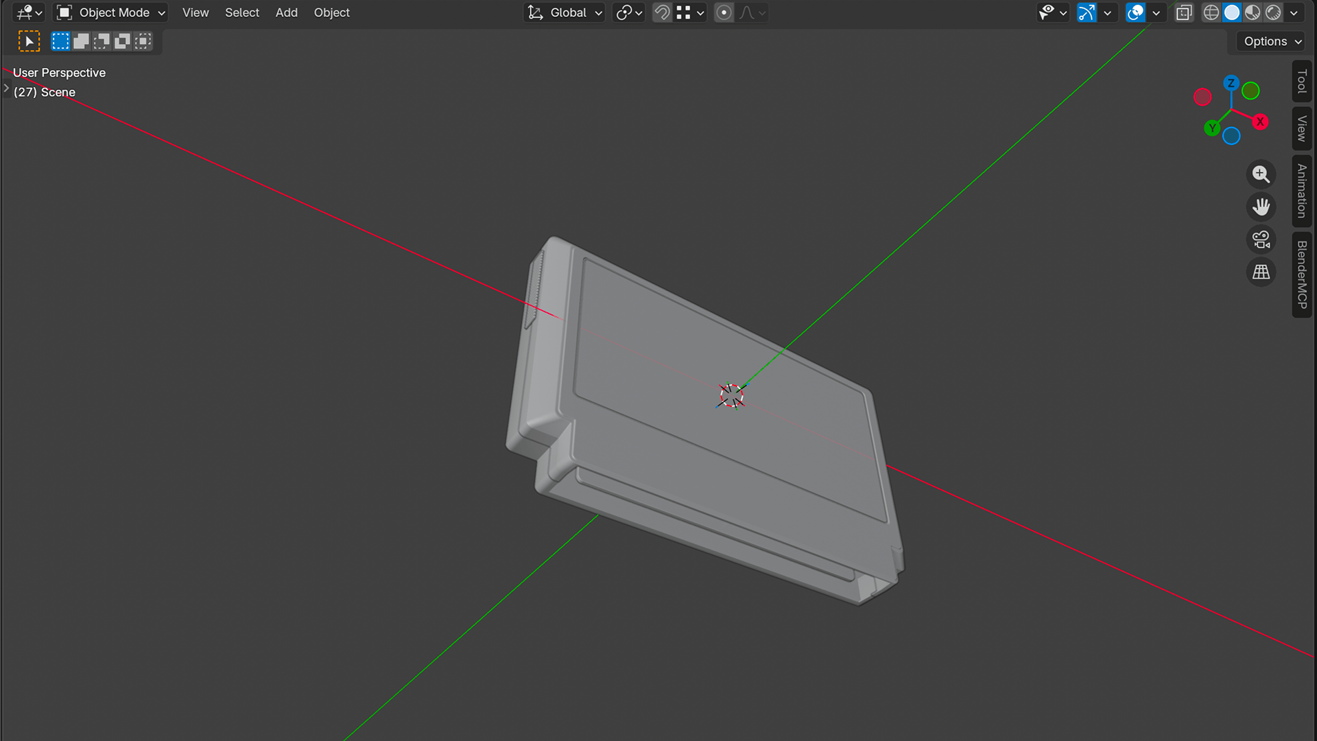 The model in blender